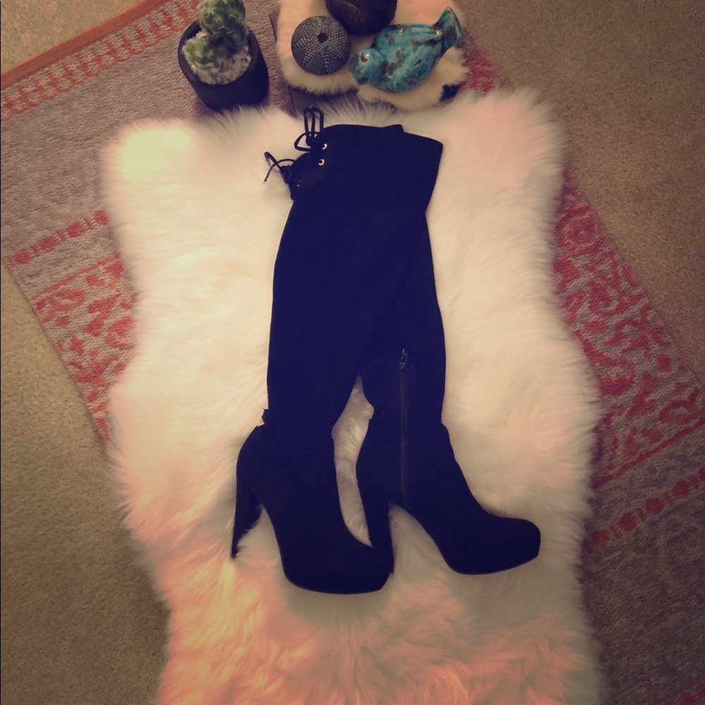 Guess suede over the knee boots